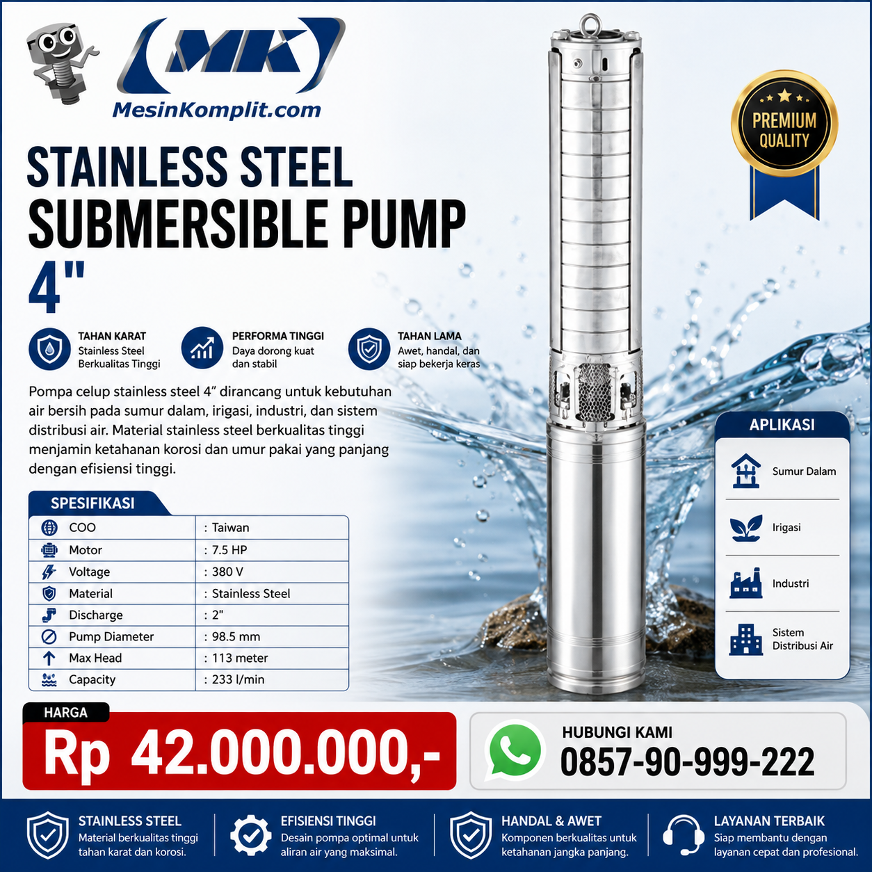 Submersible 7HP Taiwan (P...